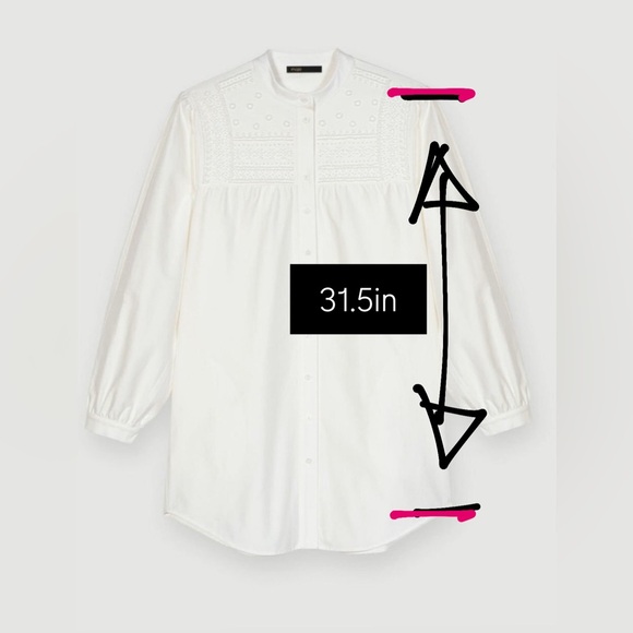 Maje ~ Rever Cotton Button Front Dress - Picture 11 of 11